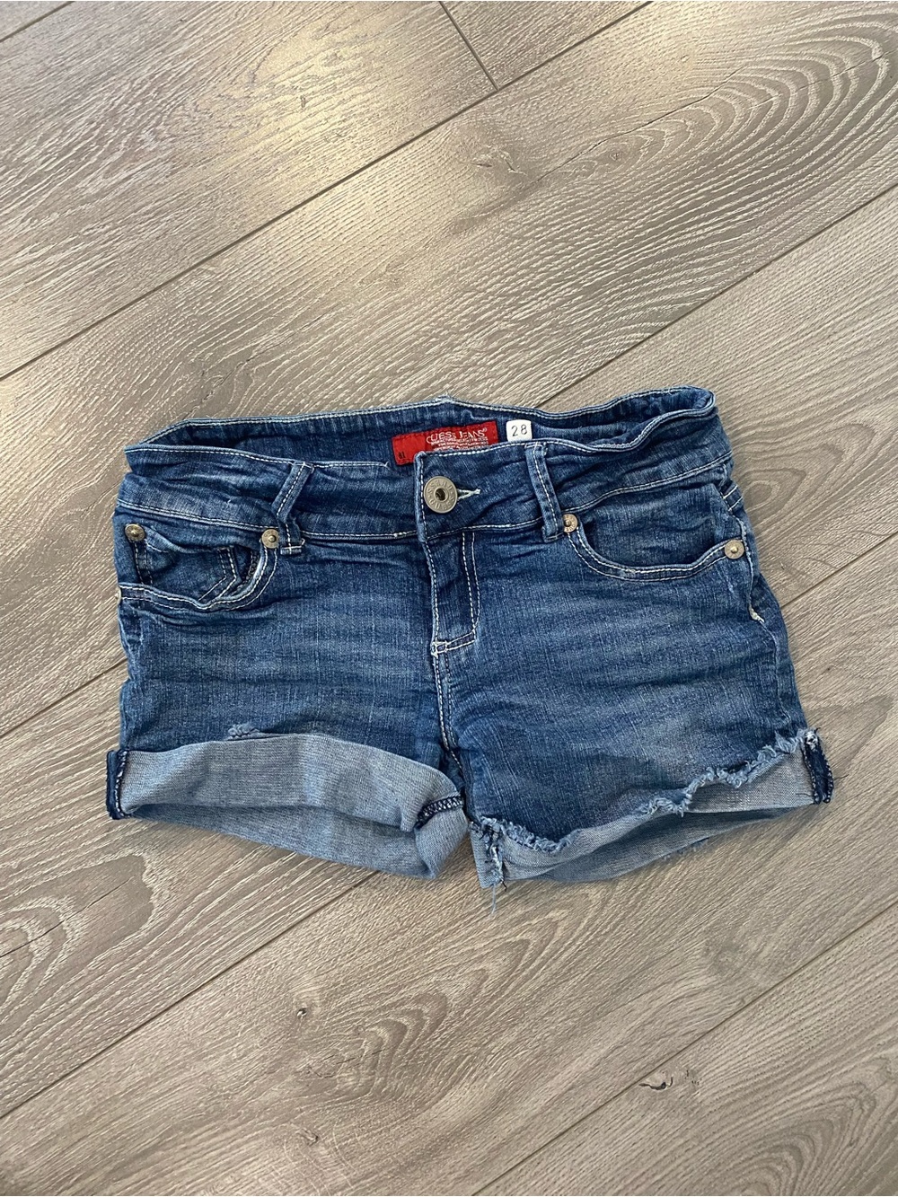 Guess Denim Roll-Cuff Shorts